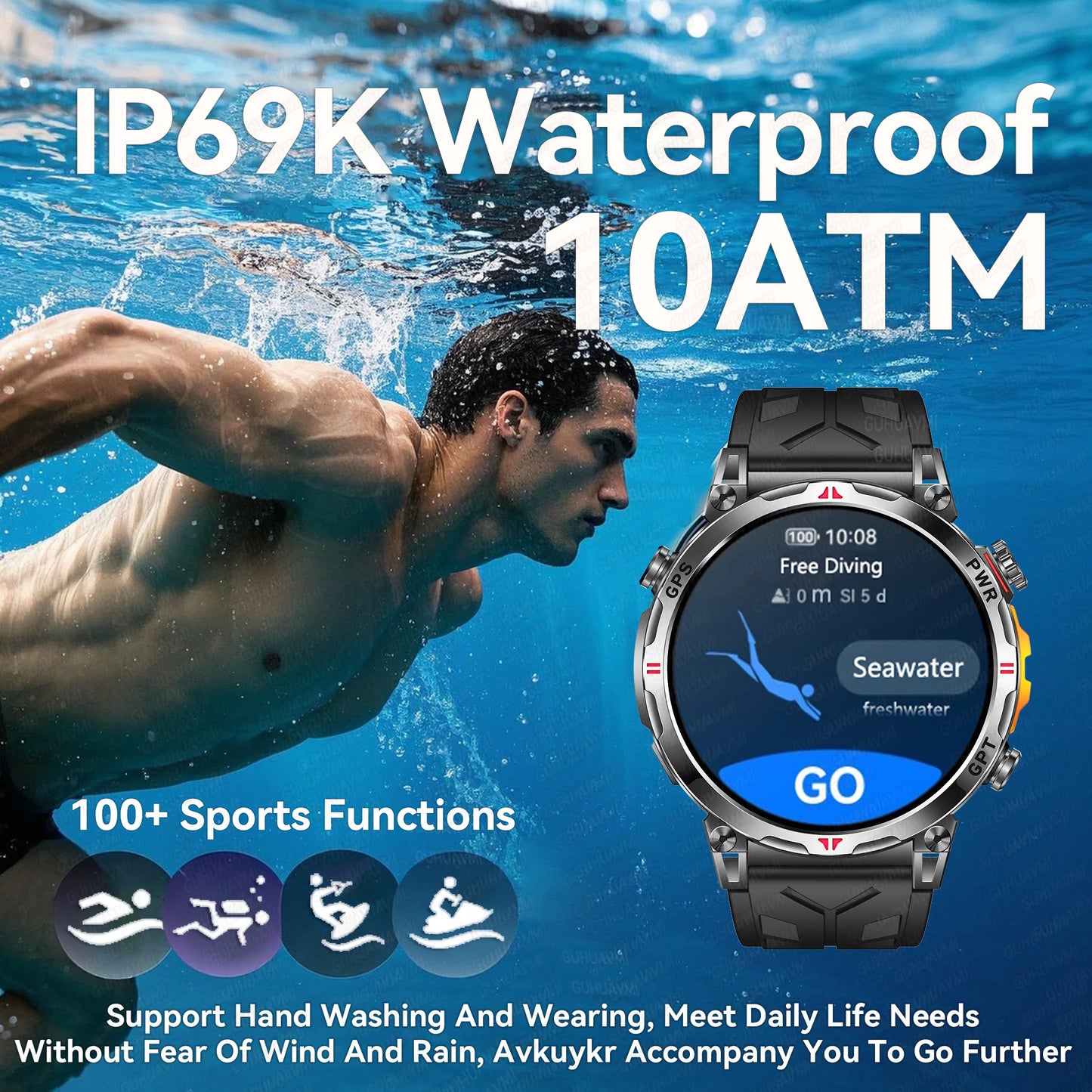 2026 New Ultra 650mAh Battery Smart Watch Built in GPS Compass 10ATM Waterproof Sports tracker Outdoors Military Smartwatches