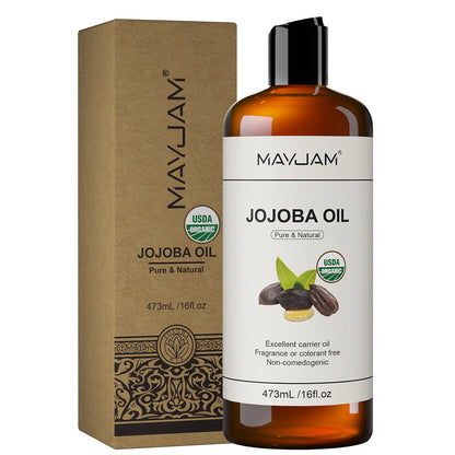 Organic Sweet Almond Oil Cold Pressed 16 floz Sunflower Grapeseed Jojoba Castor Essential Oil Moisturizing for Face, Hair, Skin