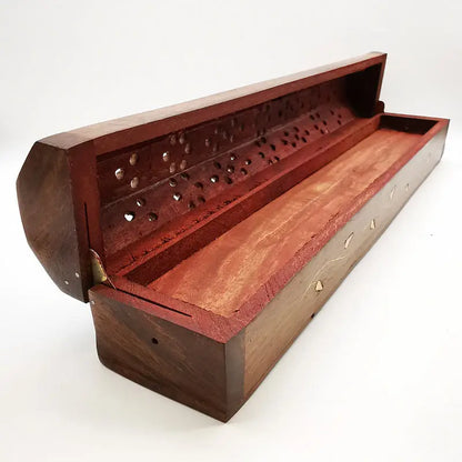 Wooden Incense Burner Indian Rosewood Hand Carved Box Yoga Healing Incense Boxes TBC810