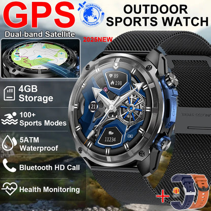 New Offline Map Built-in GPS Smart Watches Sports 5ATM 30M Waterproof 4GB Memory Bluetooth Call Swim Smart Bracelet For Man 2025