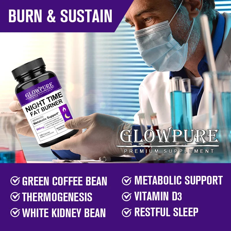 Powerful Natural Night time Fat Burning and Cellulite Weight Loss Pills for Lean Physique Detoxification Promotes Metabolism