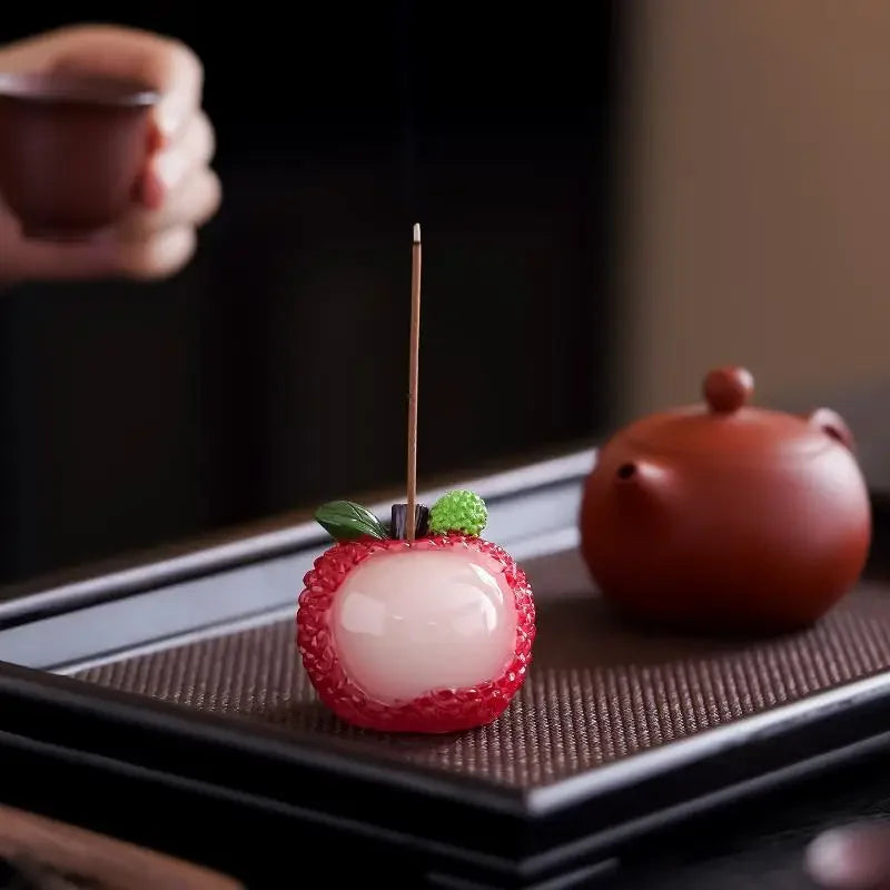 Fruit Litchi Incense Burner Indoor Small Xiangyun Plate Incense Burner Sandalwood Incense Burner Tea Room Decoration