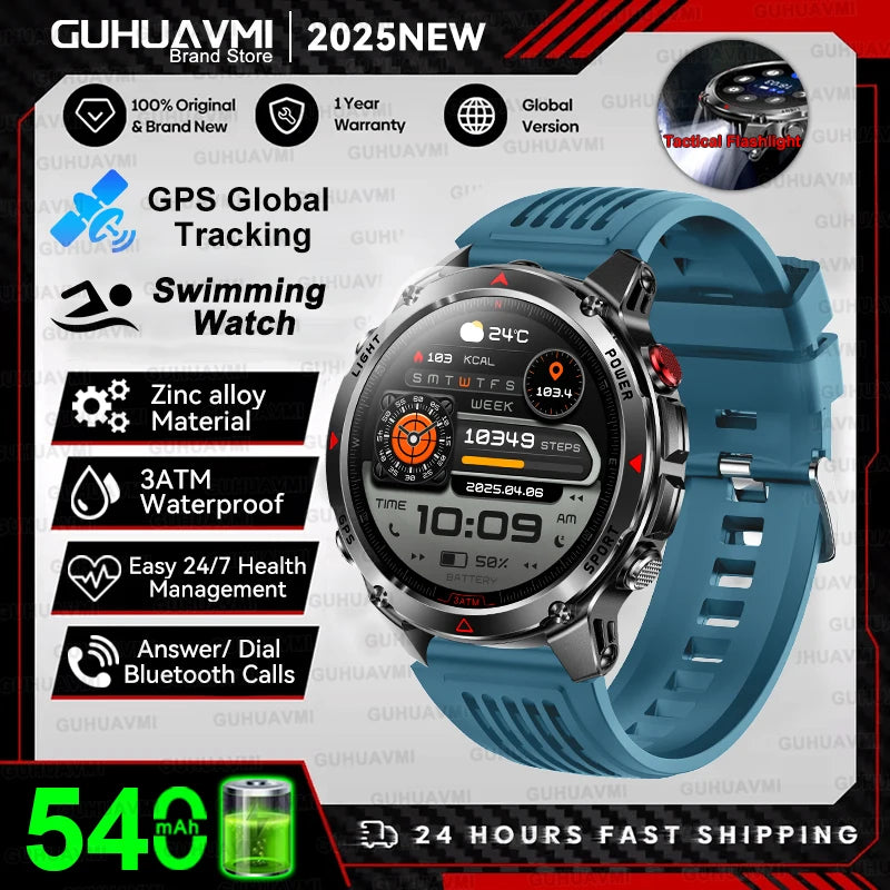 2025 New Women's Fashion Sports Smart Watch Built in GPS 3ATM Waterproof Bluetooth Call Health Monitoring Smartwatches For Women