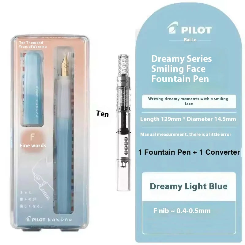 PILOT Fountain Pen Lightweight Barrel SMILEY Cute Panda Nib/Cap Practice Pen Business School Journaling Gift Japanese Stationery