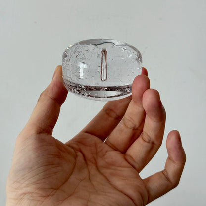 Handmade Air Bubble Glass Flat Line Fragrance Inserted Holder Aromatherapy Ornaments, Incense Sticks Tray Decorative Accessories