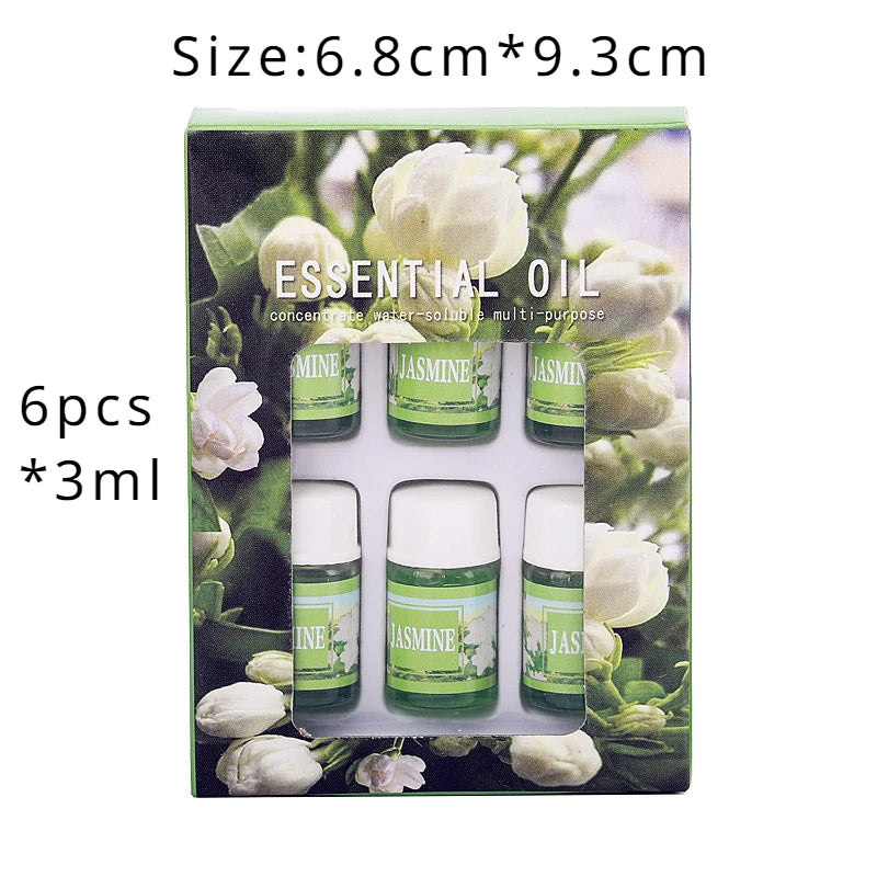 36*3ml Essential Oils Aromatherapy Lavender Rose Mix Oils Water-soluble Oil Humidifier Room Fragrance Essential Aroma Diffuser