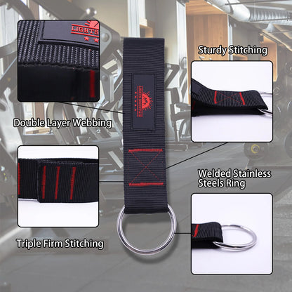 Weightlifting Dip Belt  Accessories for dips and Pull-ups Double-Layered Webbing Strap with Carabiners for Fitness Bodybuilding