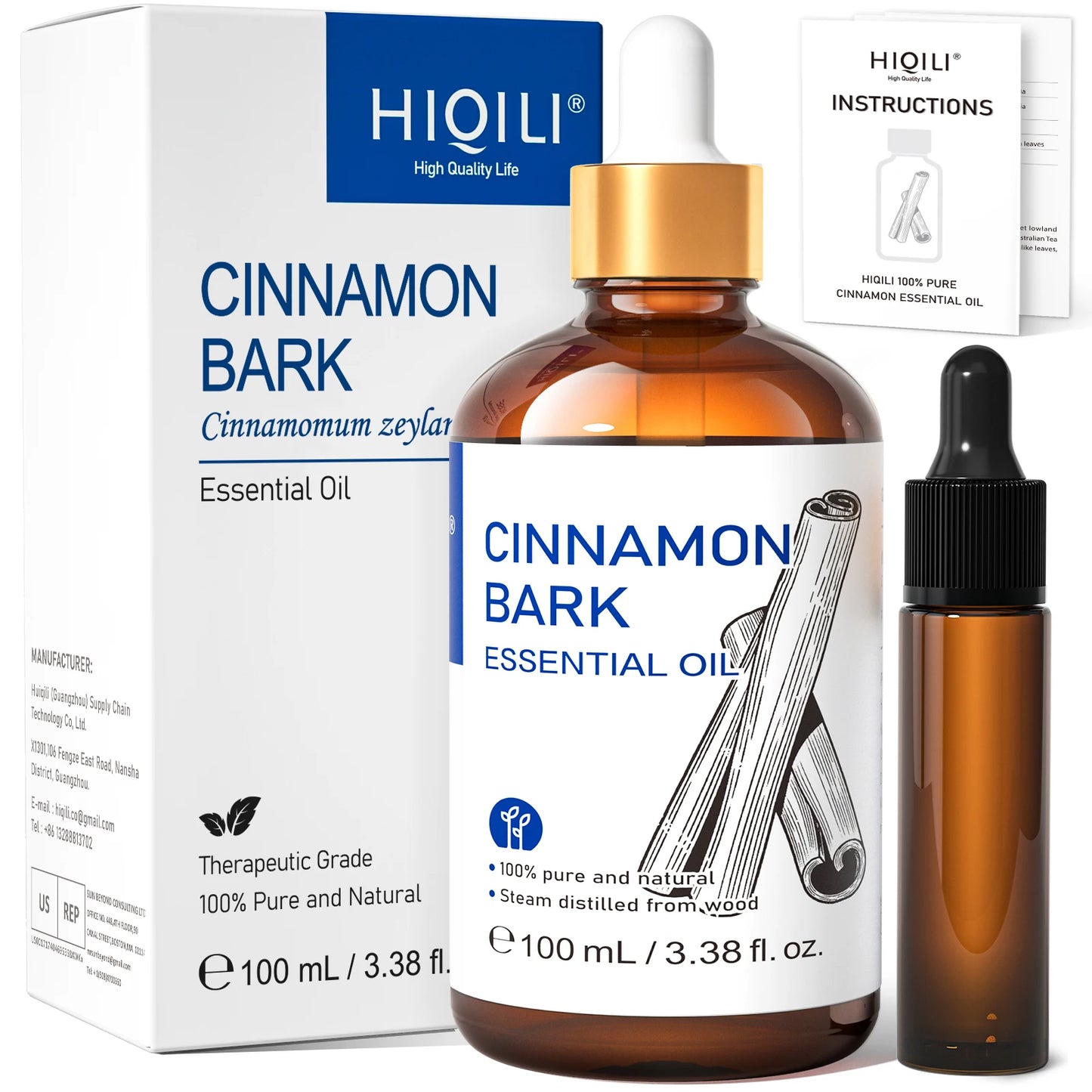 HIQILI Pure Cypress Essential Oil Aromatherapy Grade for Diffuser DIY Soap Bath 100ML Natural Plant Spearmint Vetiver Oil