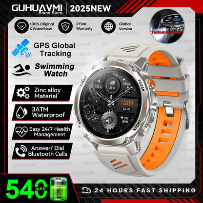 2025 New Women's Fashion Sports Smart Watch Built in GPS 3ATM Waterproof Bluetooth Call Health Monitoring Smartwatches For Women