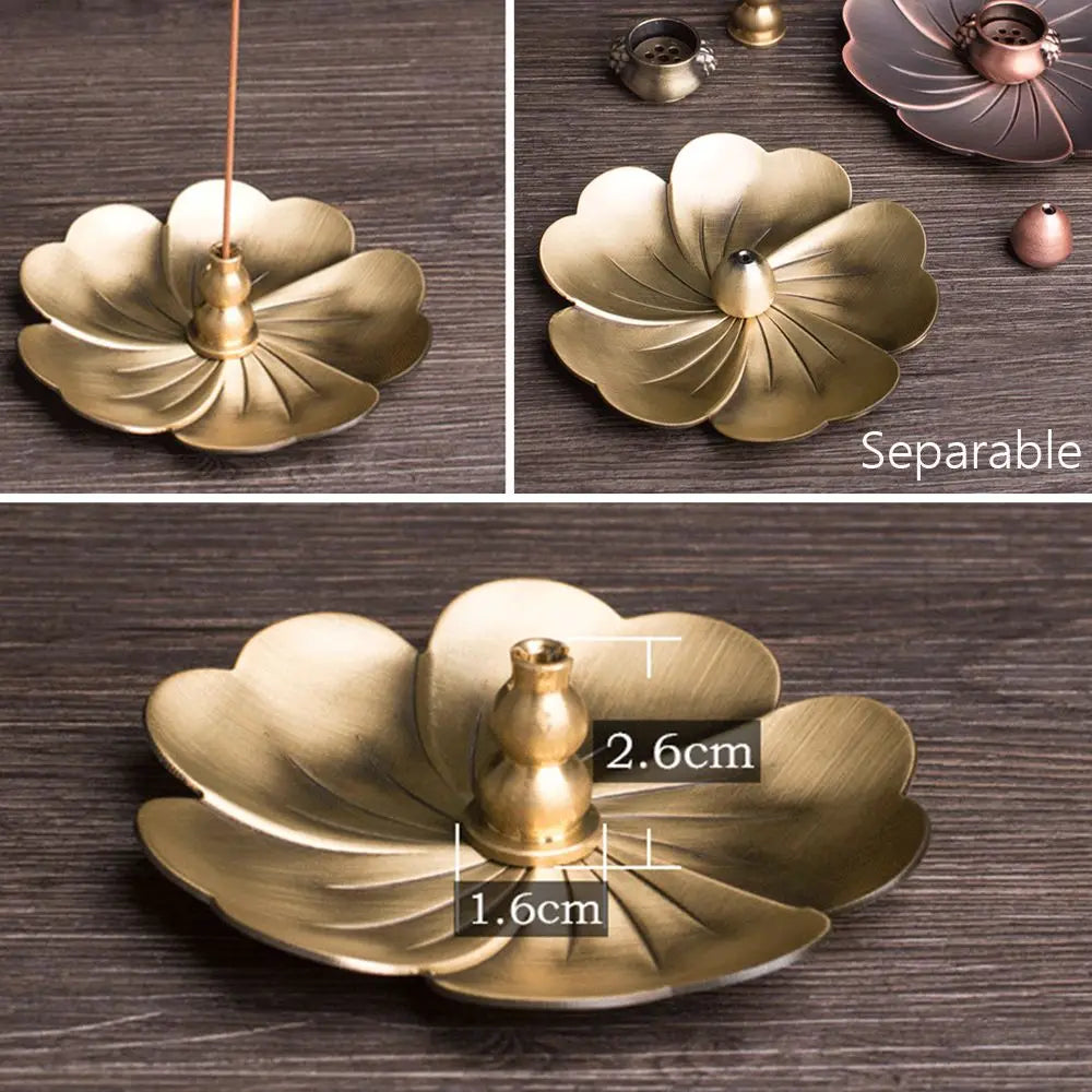 New Cones Censer Sandalwood Coil Base Copper Incense Holder Incense Sticks Burner Home Decoration Mini Accessories