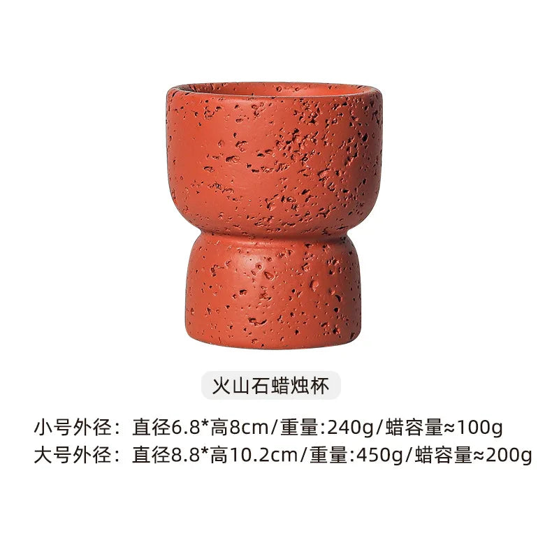 Simple Cement Home Aromatherapy Candle Empty Cup Diy High-value Crafts Indoor Candlestick Modern Home Decoration Ornaments