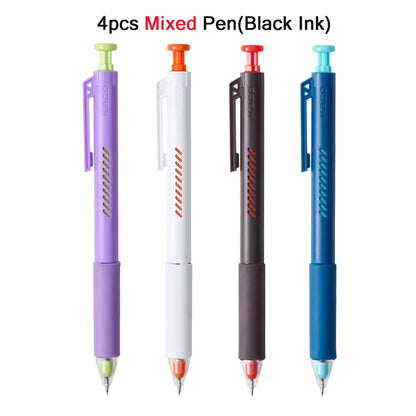 KACO ON ZERO Shake Gel Pen,0.5mm Black Retractable Refillable Ink Pen Smooth Writing ST Nib For Homework,Exam,Signing,Journaling