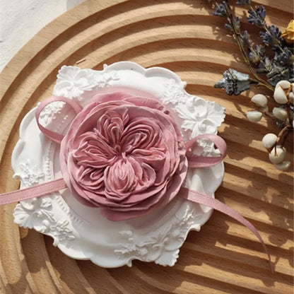Rose Flower Aromatherapy Wax Ornament Silicone Mold DIY Gypsum Plaster Car Decoration Molds Candle Resin Mould