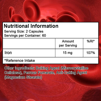 Iron Hematopoietic Supplement for Women Nutritional Anemia, Iron Levels, Immunity, Blood, Helps Hemoglobin Balance