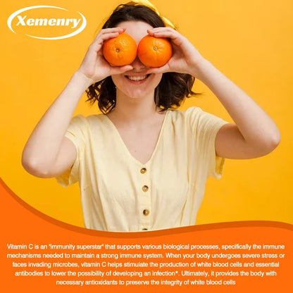 Vitamin C Capsules 1000mg - Immune System and Collagen Booster, Skin Health, Antioxidant Supplements