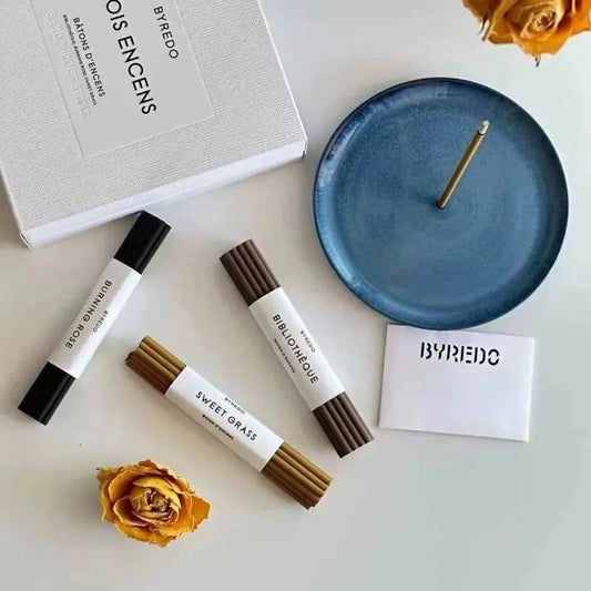 New Hot Byrode Thread Incense Limited Classic 60 Sticks Of Library Rose Indoor Aromatherapy Fireless Rattan Thread Incense Gifts