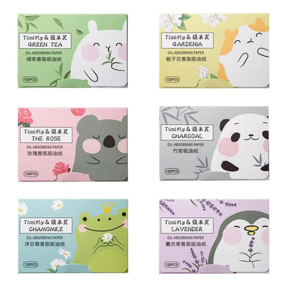 100Pcs new Face Oil Blotting Paper Protable Matting Face Wipes Facial Cleanser Oil Control Oil-absorbing Face Cleaning Tools