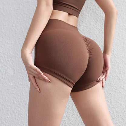 TRY TO BN Sports Yoga Shorts Pants Scrunch Leggings Fitness High Waist Workout Tight Women Training Jogging Cycling Gym Clothing