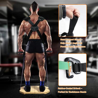 Heavy-Duty Squat Harness Vest for Resistance Bands Adjustable Weighted Training Strap for Full Body Workouts fitness equipment