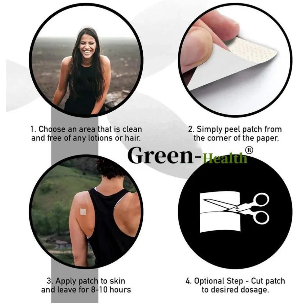 Organic Maca Root Transdermal Patches with Black + Red + Yellow Peruvian Maca Root Extract for Men and Women 30 Patches