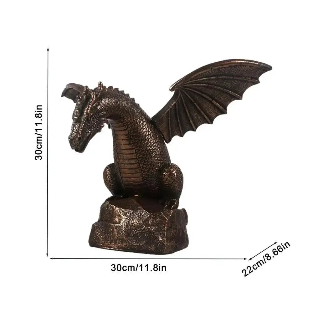 Realistic Garden Fountain Dragon Statue Resin Dragon Pattern Fountain Spray Dragon Retro Water Spray Dragon Outdoor Decoration