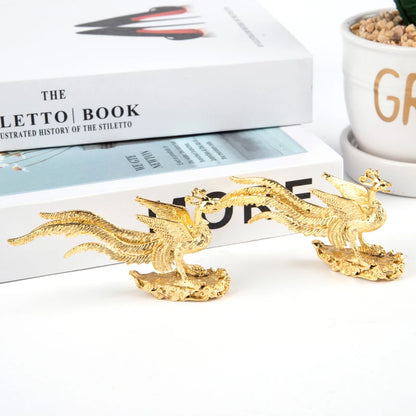 Gold Phoenix Statue Incense Burner 1PCS Portable Incense Stick Holder Home Decoration