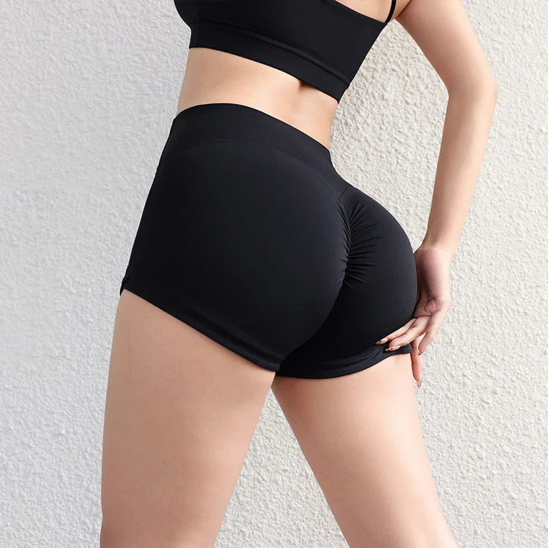 TRY TO BN Sports Yoga Shorts Pants Scrunch Leggings Fitness High Waist Workout Tight Women Training Jogging Cycling Gym Clothing