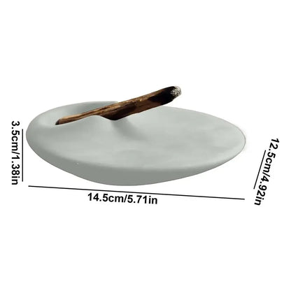 Wood Holder Incense Holder Cement Incense Burner Tray Decorative Relaxation Meditation Container Tray Yoga Home Decor Gifts