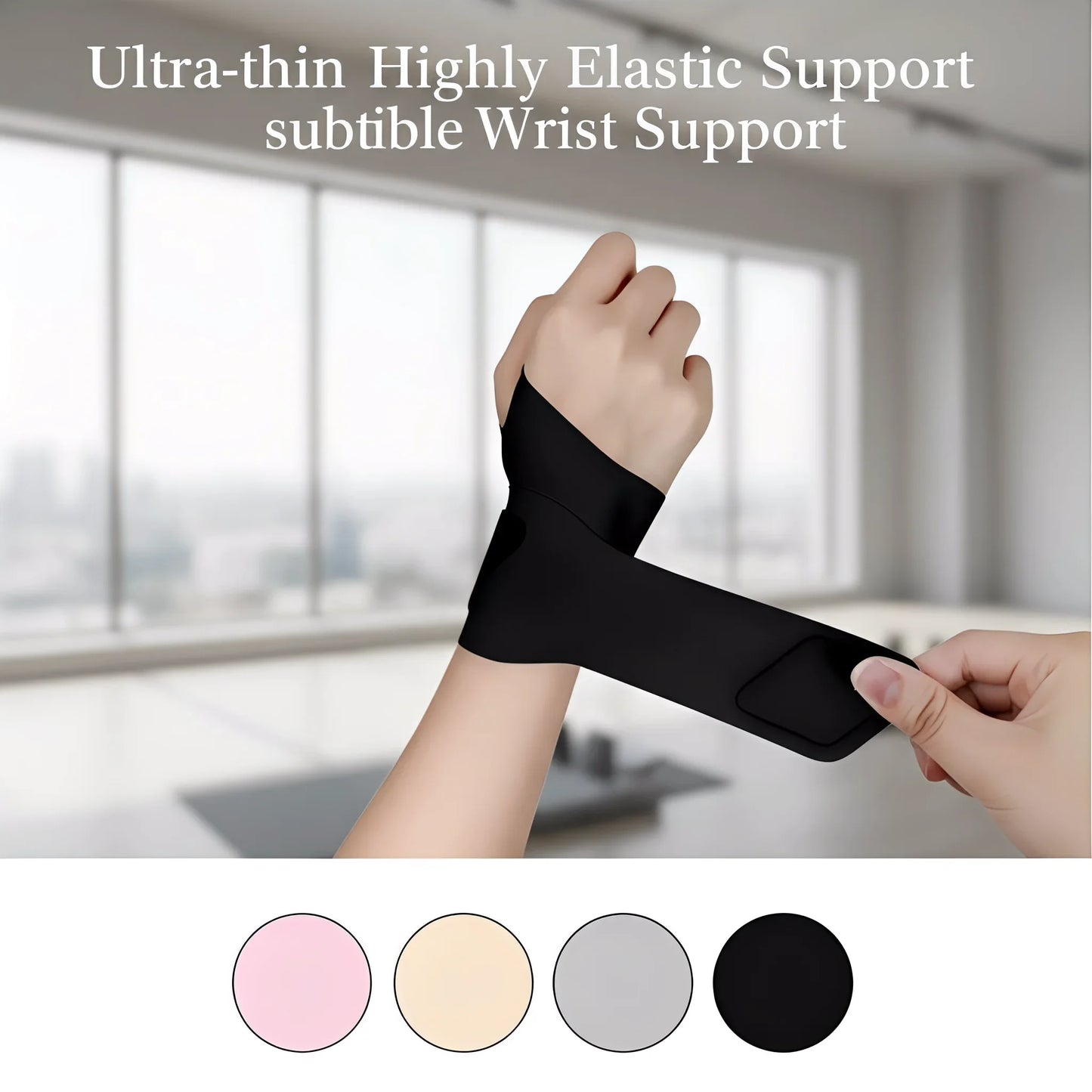 Ultra Thin Fixed Spandex Sport Wrist Guard Brace for Wrist Sprain Tendonitis with Fastener Tape Fitness And Sports Wrap Joint Su