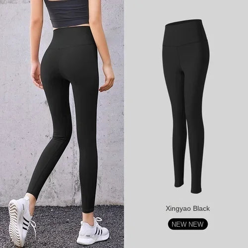 Women Open Crotch Pants Invisible Zipper Open Crotch Tight Leggings Yoga Pants Plus Size High Waist Couples Outdoor Trousers
