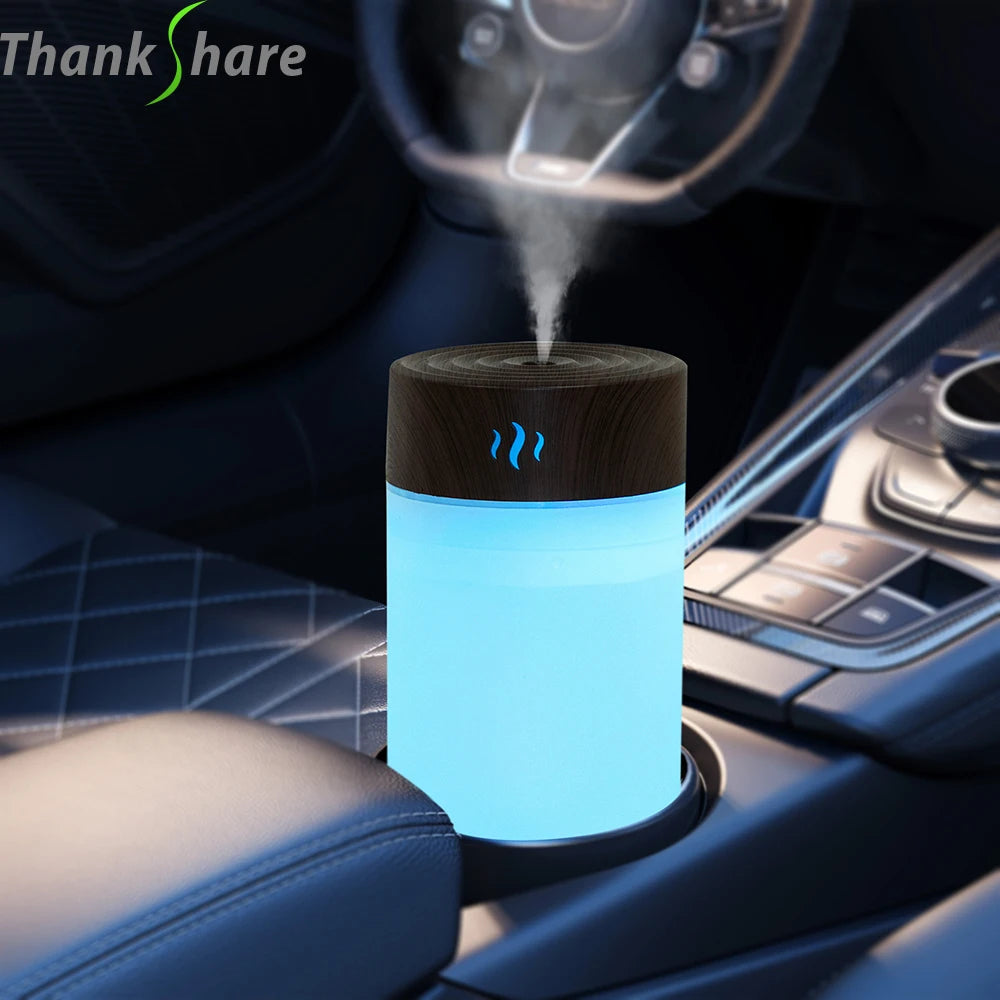 260ML USB Air Humidifier Essential Aroma Oil Diffuser Home Ultrasonic Wood Grain Humidificadores Mist Maker Perfume Umidificador