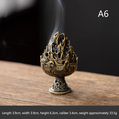 Brass Incense Burner,Metal Aromatherapy Holder,Unscented,Ideal For Yoga Meditation,Bedroom Ambiance,Home Decor