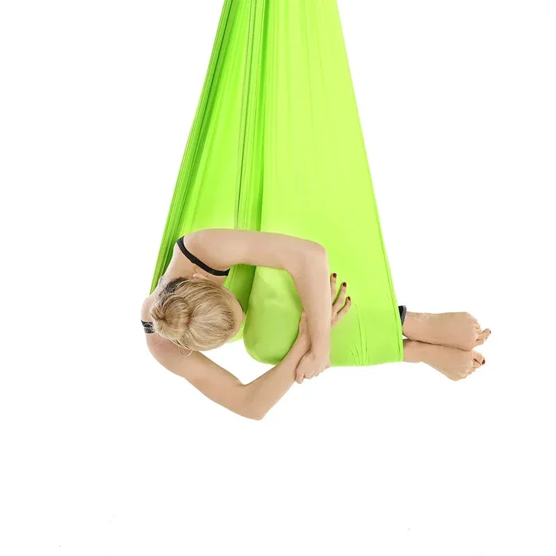 1.5mX2.8m Aerial Yoga Hammock Elastic Silk Yoga Flying Swing for Anti-Gravity Body Building Pilates Infoor Outdoor Fitness