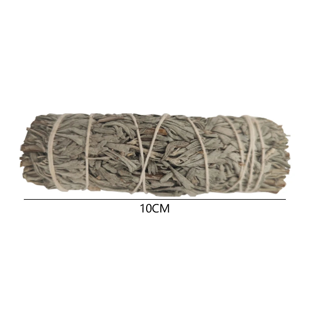 Incense Blue Sage Bundle Smudge Sticks Burning Healing Meditation Incense Rat Tail Grass Sticks Portable Burning Aromatherapy