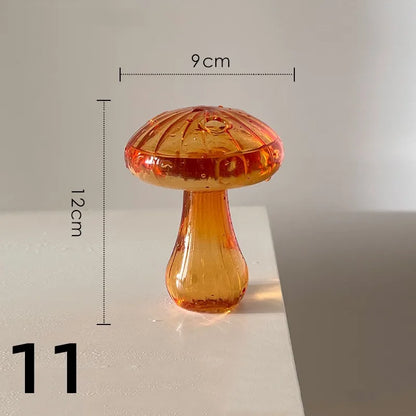 New Mushroom Glass Vase Creative Plant Hydroponic Vase Home Transparent Aromatherapy Bottle Small Vase Table Flower Decorations