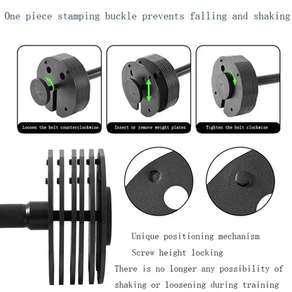 Quick Disassembly Plug-in Adjustable Dumbbells Multifunctional Men's Fitness Arm Muscle 1kg Incremental Steel Dumbbell