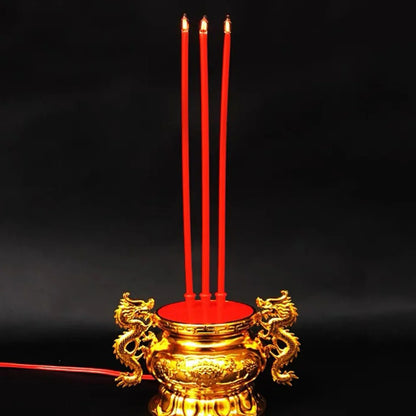 15pcs Electronic Incense Sticks For Electric Incense Burner Compact Portable Home Office Yoga Room Decor Altar Supplies Led