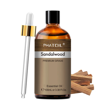 PHATOIL 100ml Aromatherapy Essential Oil-Lavender Rose Vanilla Eucalyptus Sandalwood Pine Needles for Diffuser,Candle Making