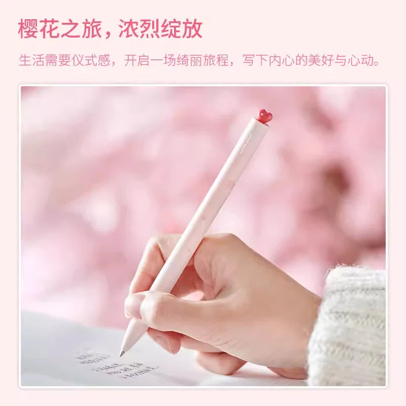KACO Cute Pink SAKURA Gel Ink Pen Set,0.5mm Smooth Writing Sinature Pens Girls Box Gift for School Office Journaling