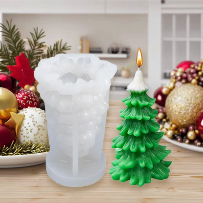 Christmas Tree Car Silicone Aromatherapy Candle Mold 3D Cedar Bus Shape DIY Plaster Resin Making Tool Handmade Party Favor Decor