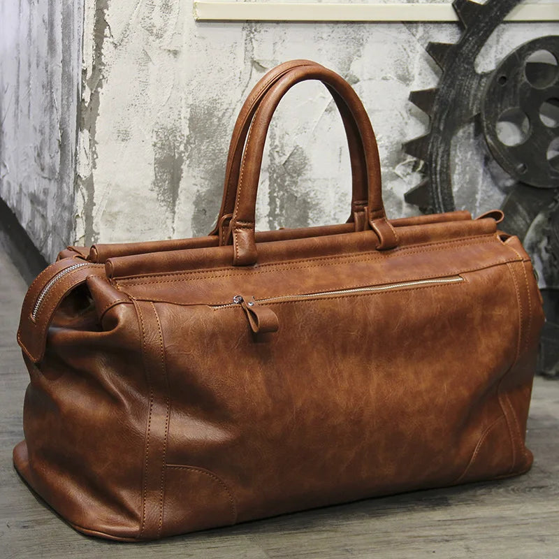 Retro Fashion Men's Handbags Travel Totes Crossbody Bag Large Capacity Luggage Bags Men Luxury Design Handbags Fitness Bag Male