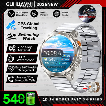 2025 New Women's Fashion Sports Smart Watch Built in GPS 3ATM Waterproof Bluetooth Call Health Monitoring Smartwatches For Women