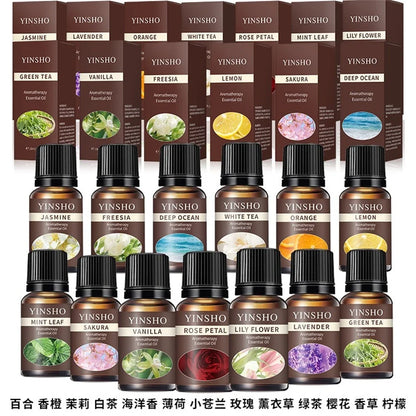 13 Flavors 10ml Essential Oils For Aroma Diffuser Air Humidifier Home Water-soluble DIY Versatile Deodorizing Spray Refresher