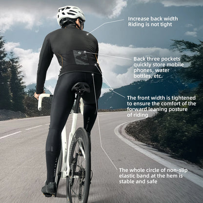 ROCKBROS Autumn Winter Cycling Jacket Windproof Thermal Fleece Warm Coat Heat Storage Windbreaker Overcoat Men Cycling Clothing