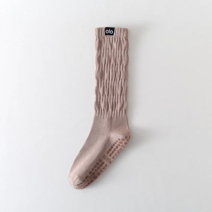 Yoga Socks Knitted Cotton Breathable Indoor Floor Dance Sports Socks Professional Silicone Anti-slip Gym Fitness Pilates Socks