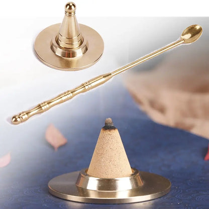 Pure Copper Incense Burner Craft Incense Tools DIY Incense Cones Fragrant Spoon Making Molds Moulds Retro Brass Censer