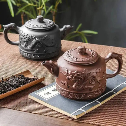 600ml Yixing Purple Clay Lucky Dragon tea Pot filter teapot sand Could brew puer Lapsang souchong Qimen black tea Zisha teapot