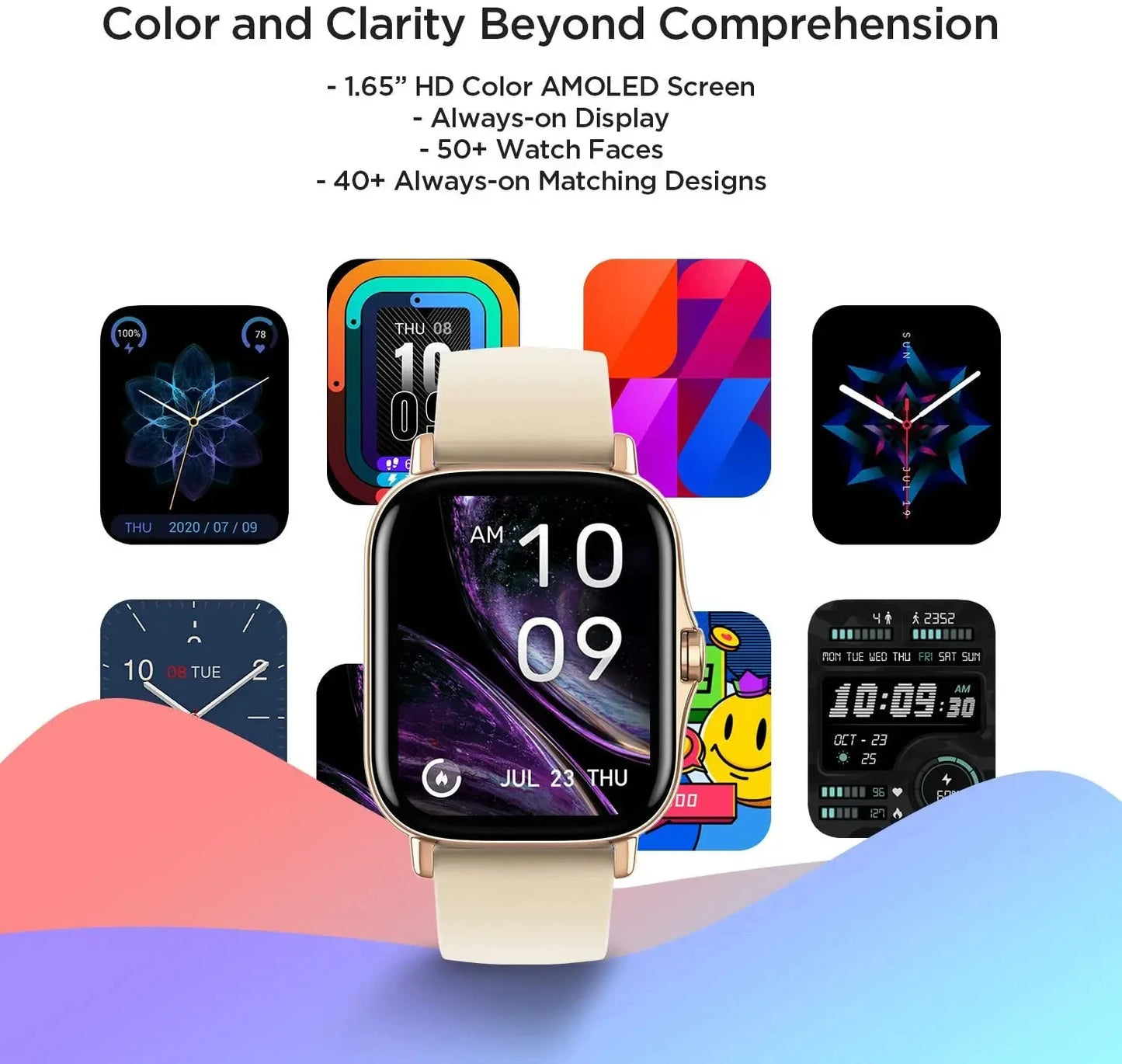 Amazfit GTS 2 Smartwatch 5ATM Waterproof All-round Health and Fitness Tracking Smart Watch ALEXA Built-In 95-90New Smart Watches