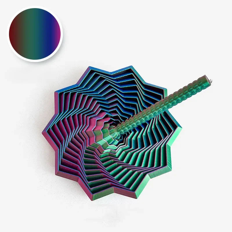 3D Printing Fractal Fidget Star Model Expanded Geometric Design Whirling Spiral Ornaments Relaxation Portable Decompression Toy