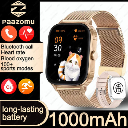 2026 2.04-inch Ultra Smart Watch For Men Women 1000mAh High Capacity Battery Outdoor Sports Fitness Health Monitoring Smartwatch